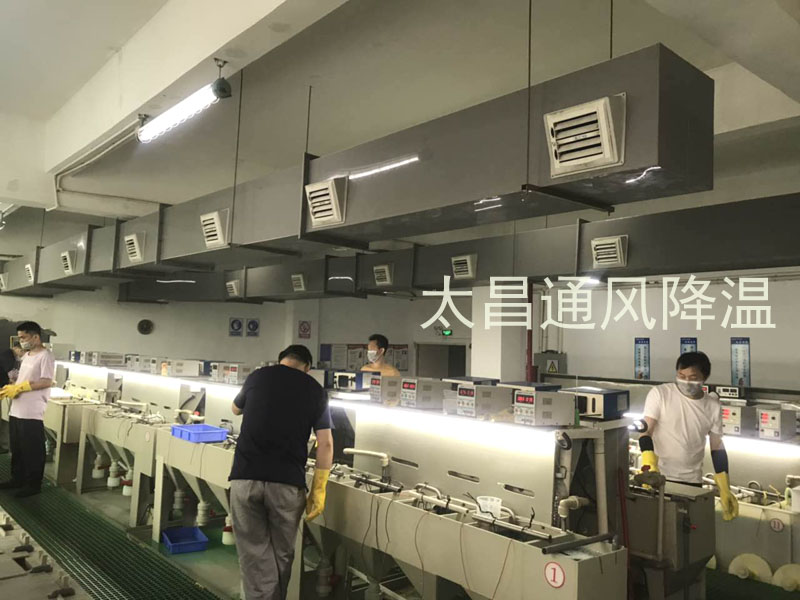 東莞某電鍍車(chē)間環(huán)?？照{(diào)降溫案例